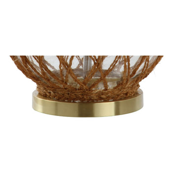 Joseph 28.5" Glass /Rope LED Table Lamp - JONATHAN Y